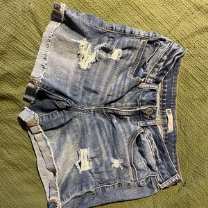 SO Blue Distressed Jean Shorts